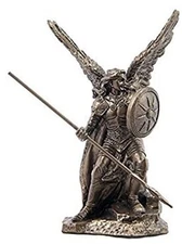 US 3.88 Inch Archangel Raphael Cold Cast Statue Figurine, Bronze Color 