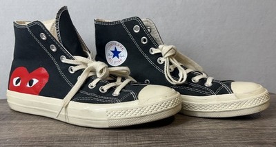Comme des Garçons Play x Converse Chuck 70 High 'Black' Size 9.5 Men s EUC