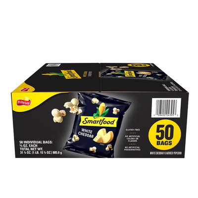 Smartfood White Cheddar Cheese Popcorn, 0.625 oz (50 Pack)