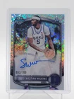 SEBASTIAN WILKINS 2025-26 BOWMAN CHROME MINI DIAMOND /100 1ST ROOKIE AUTO Q6618