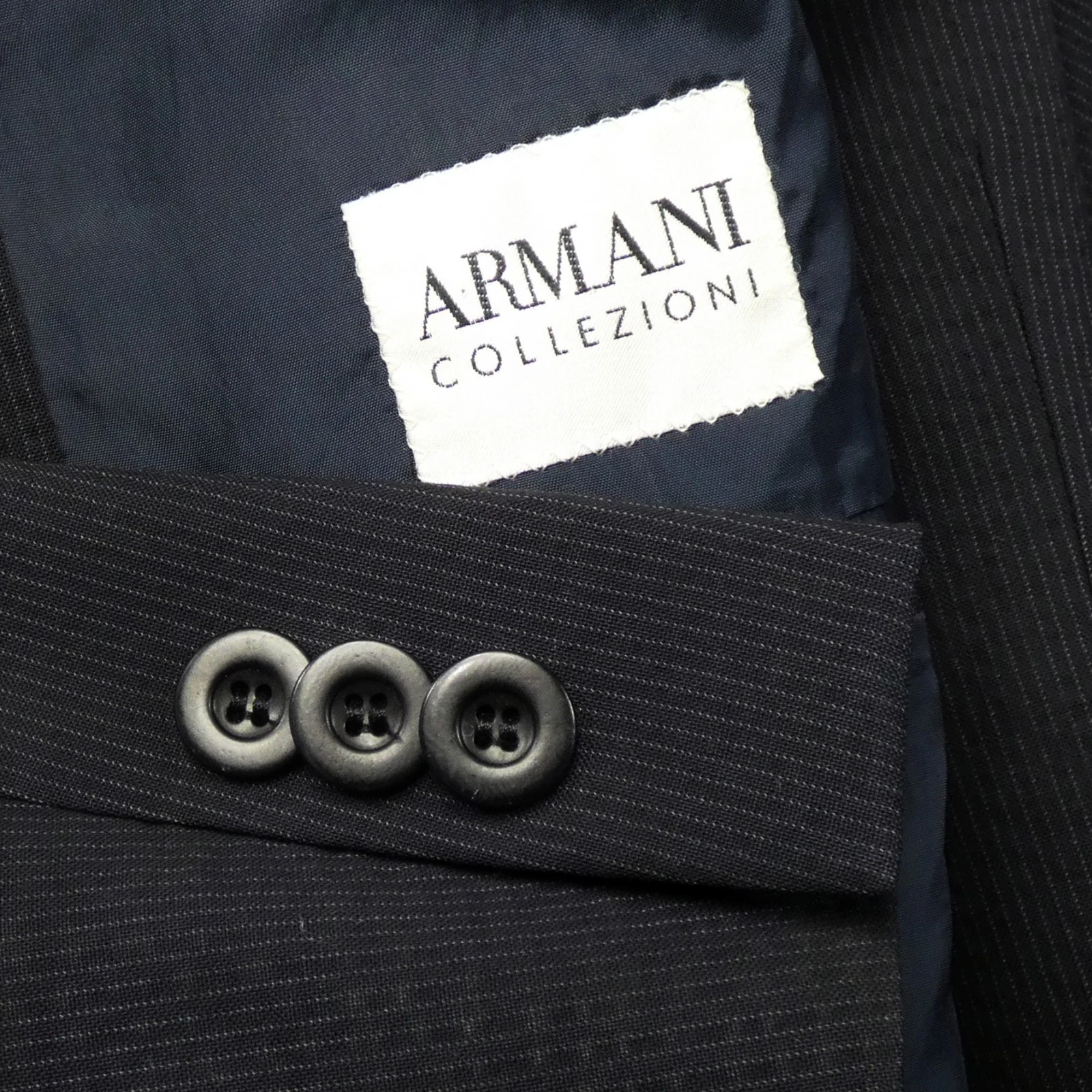 Giorgio Armani — Vintage 90's Giorgio Armani Collection Seersucker Tropic 2 Piece Blue 40 Men's