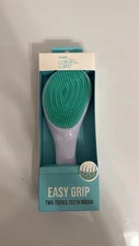 Easy Grip Detangler Brush Slip Proof Ergonomic Handle Unisex Green