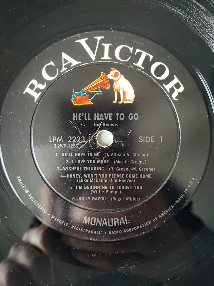 Jim Reeves He'll Have to Go and Other Favorites RCA Victor LPM-2223 Vinyl 1962 - Imagem 4 de 4