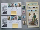 SIR ROWLAND HILL GB First Day Covers 22 August 1979; mint stamps & PHQ Postcards