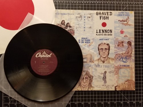 JOHN LENNON Shaved Fish LP 1978 VG+/VG+ w/ INNER Beatles VINYL Plastic Ono - Picture 2 of 6