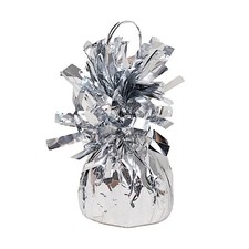 6 Silver Metallic Foil Balloon Weights DIY Wedding Reception Party Decorations