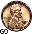 1929-D Lincoln Cent Penny, Brilliant Red, Premium Quality Superb Gem BU++ RD!