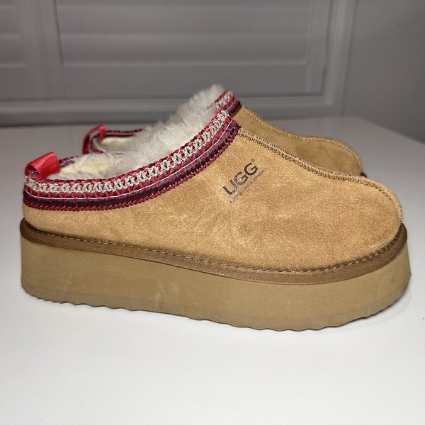 UGG Australian Shepherd Ventus Sheepskin Platform Slippers Mules Size 8 #37833