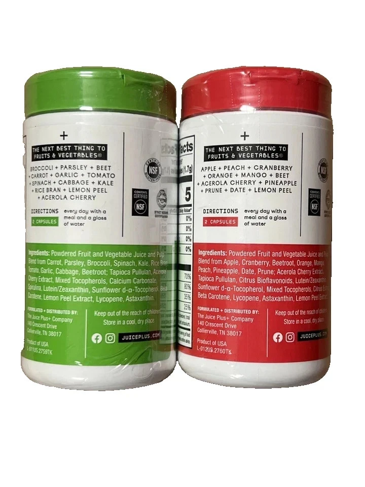 Juice Plus+ - EE. UU. - Mezcla de jugos de frutas y verduras en polvo (120 ea/240 cápsulas) - ¡26/10! Foto 3 de 4