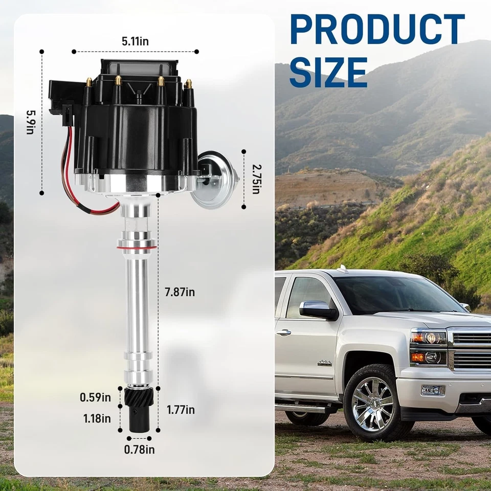 59130 Performance Distributor for HEI Chevy V8 265-454 - with Coil, Black - Image 4 of 4