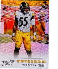 2020 Panini Prestige Football Devin Bush II Impressions No. IM-DB Steelers