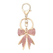 Sparkly Rhinestone Bow Keychain, Cute Butterfly Key Chains, Gold  Letter A