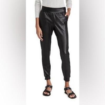 Commando NWOT Black Faux Leather Joggers Sz Medium
