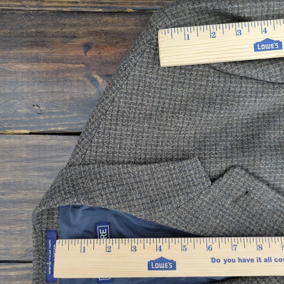 Structure Men's Sport Coat Blazer Three Button Olive Wool Blend Size 44R - Image 4 of 4