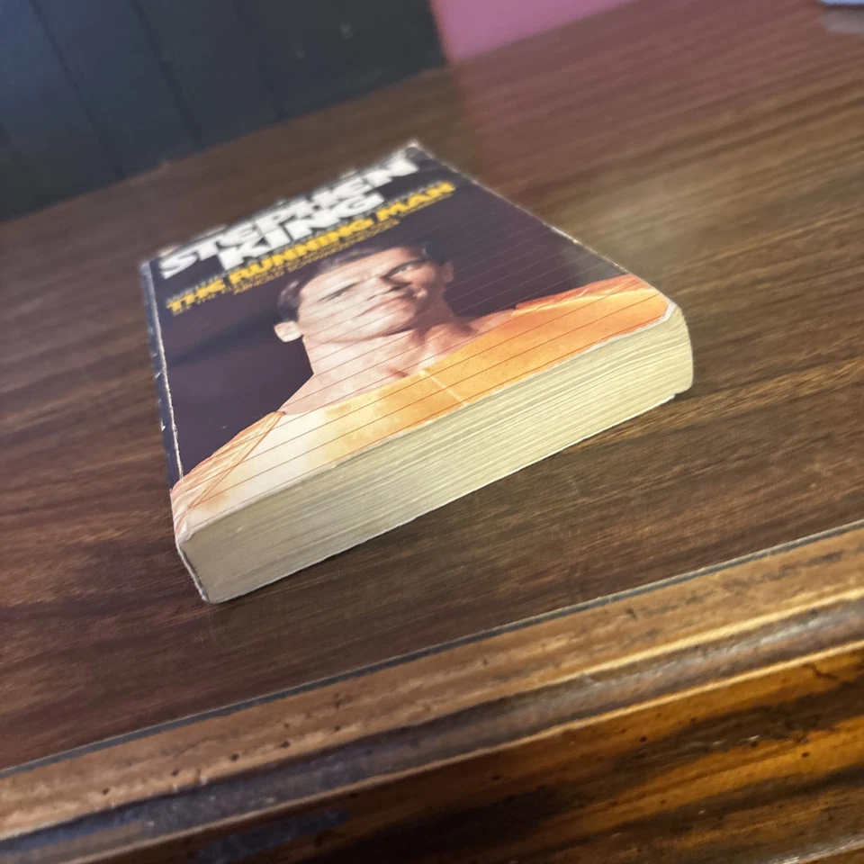 1982 Stephen King Running Man Vintage PB Bachman Movie Schwarzenegger Cover E74 Foto 4 de 4