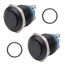 3/4" 19mm Momentary Push Button Switch,2PCS Water-Resistant Horn Button Switc...