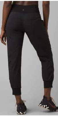 NWT prAna Summit Jogger Mid Rise Solid Black  Size M #173