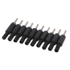 10 Pcs Male Plug Headphone Audio Jack Adaptor Adapter Solder .5mm