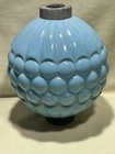 VINTAGE BLUE MILK GLASS LIGHTNING ROD BALL GRAPE CLUSTER