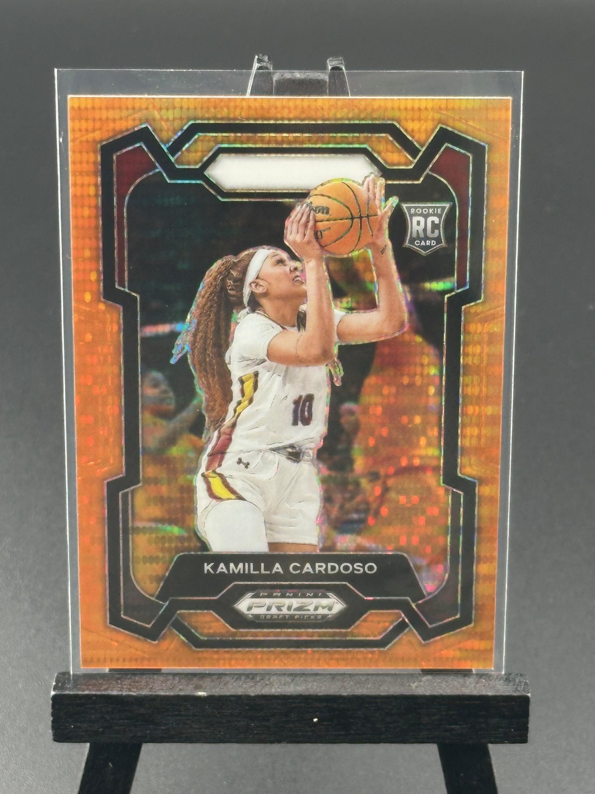 2024 Panini Prizm Draft Picks Orange Pulsar #59 Kamilla Cardoso /49 RC