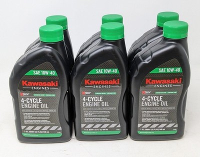 6PK Genuine OEM Kawasaki 10W40 Motor Oil Quart 4-Cycle K-Tech 99969-6296 USA