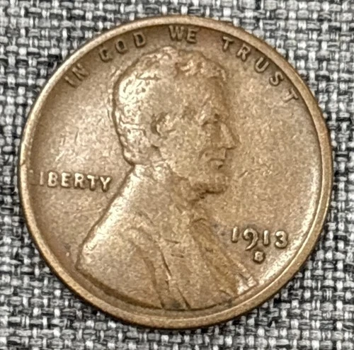 1913 S Lincoln cent VG