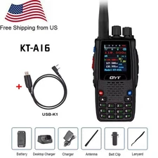 QYT KT-A16 Air Band Radio 6W High Power 200 Channel Handheld Transceivers + USB
