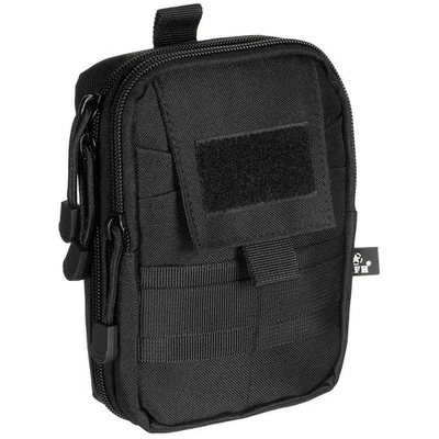 MFH EDC Pouch Bag Bolsa "MOLLE" Negro Organizador 12 x 17 x 6 cm