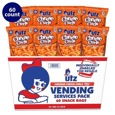 Baked Cheddar Cheese Curls Snack Pack 60 Count 1 oz Resealable Bag