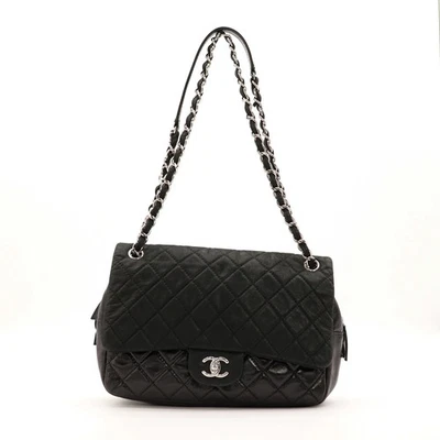 Sac porté épaule Chanel Timeless Caméra Cuir Noir Vintage Authentique - Photo 1/4