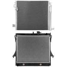 Aluminum Radiator & AC Condenser Cooling Kit For 2009-2012 GMC Canyon 5.3L 5328C