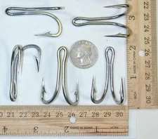 5 6/0 7982HS SS Double Prong Tuna dorado hardbait trolling Lure hooks
