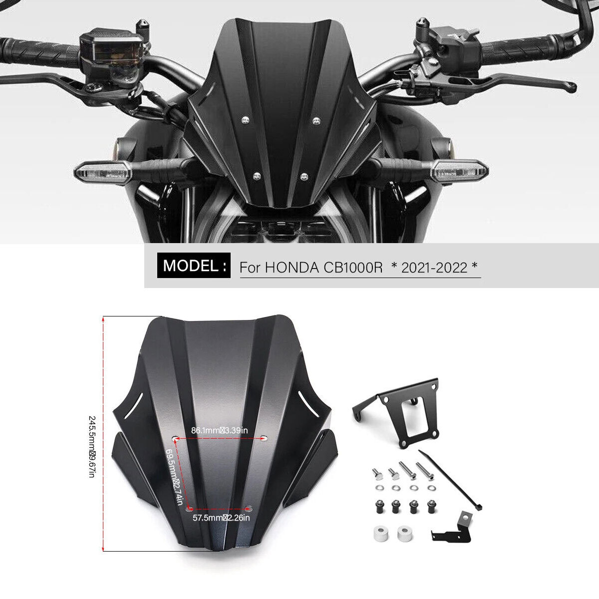 Windshield For HONDA CB1000R CB1000 R CB 1000 R Adjustable Fairing