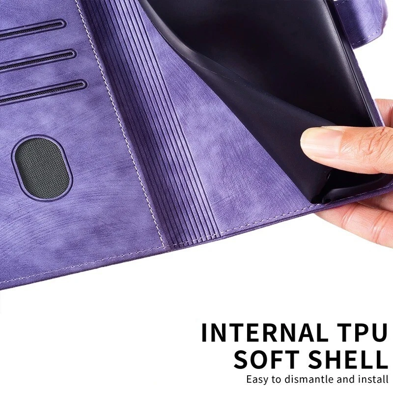 Cover custodia libro portafoglio pelle Donna per Xiaomi Redmi Note 12 13 14 Poco - Immagine 4 di 4