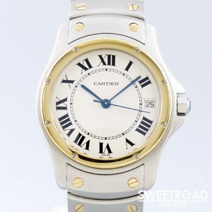 Cartier Santos Interrotto Data Cougar Orologio Uomo Automatico Autentico  Lavoro | eBay