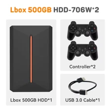 Launchbox Emulation Hard Drive with 3700 3D/PC Games External Game Hard Disk for