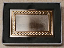 New Things Remembered Business Card Holder Empire CC Silver Gold Not Engraved