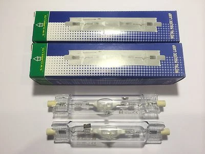 S W CLARKE LTD PACK OF 2 PREMIUM LONG LIFE 150W RX7S METAL HALIDE LAMPS 3000K WARM WHITE