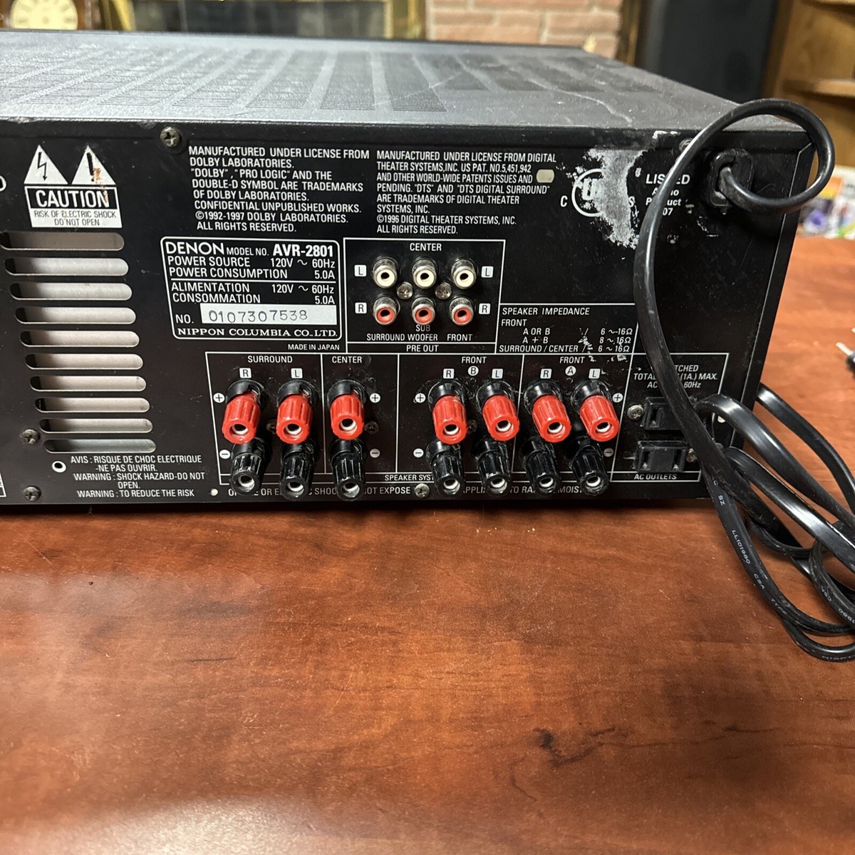 Denon AVR-2801 Receiver HiFi Stereo 5.1 Channel Home Theater
