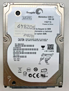 160 GB SATA NOTEBOOK FESTPLATTE SEAGATE Momentus ST9160821AS 9S1134 2,5" #NFP676