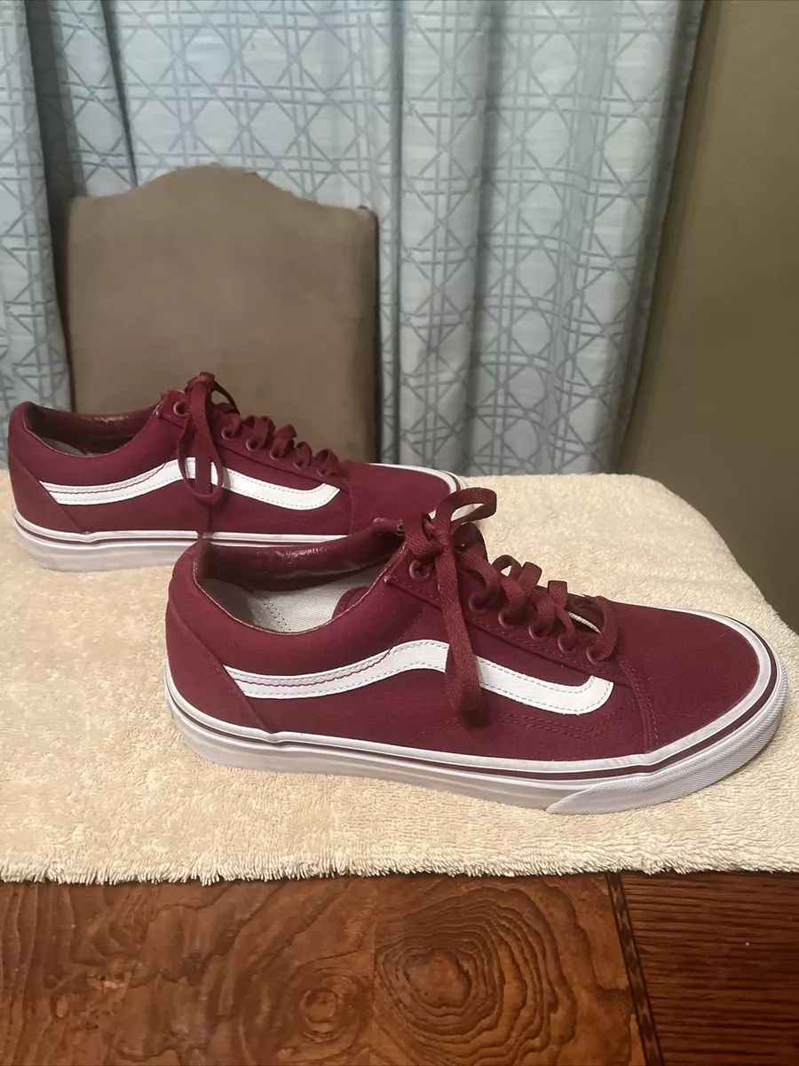 old skool burgundy vans