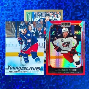 2019 UD Young Guns Alexandre Texier #225 Rookie Gold #271 & Red Prism /199 #120