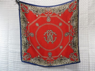 ◇DAKS◇ [SILK100%] Coral chain pattern long silk scarf DCSC Coral Kaleidoscope - 100% Silk Twill Scarf – Grey Hall Design