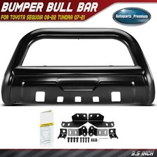 3.5 Black Bull Bar Bumper Grille Guard For Toyota Sequoia 08-22 Tundra 07-21