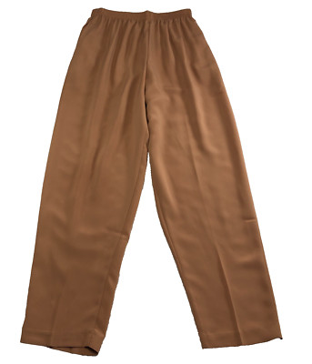Maggie Sweet Womens Pants Size M Brown Regular Stretch Elastic Waist NWT