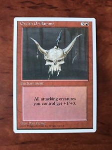Orcish Oriflamme MTG Magic the Gathering Card NM Near Mint Fourth 4th Edition