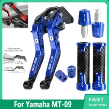 For Yamaha MT-09 CNC Motorcycle Brake Clutch Levers Handle Grips Cap Accessories