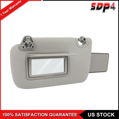 Gray Driver Side Sun Visor For 2012-2019 Nissan LEAF Sentra Left