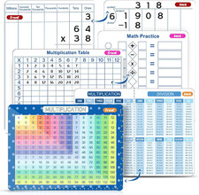 Multiplication Chart  Dry Erase Board for Kids - Learning Math Made Easy