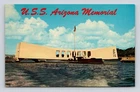 Military Postcard USS Arizona Memorial Battleship Pearl Harbor WWII WW2